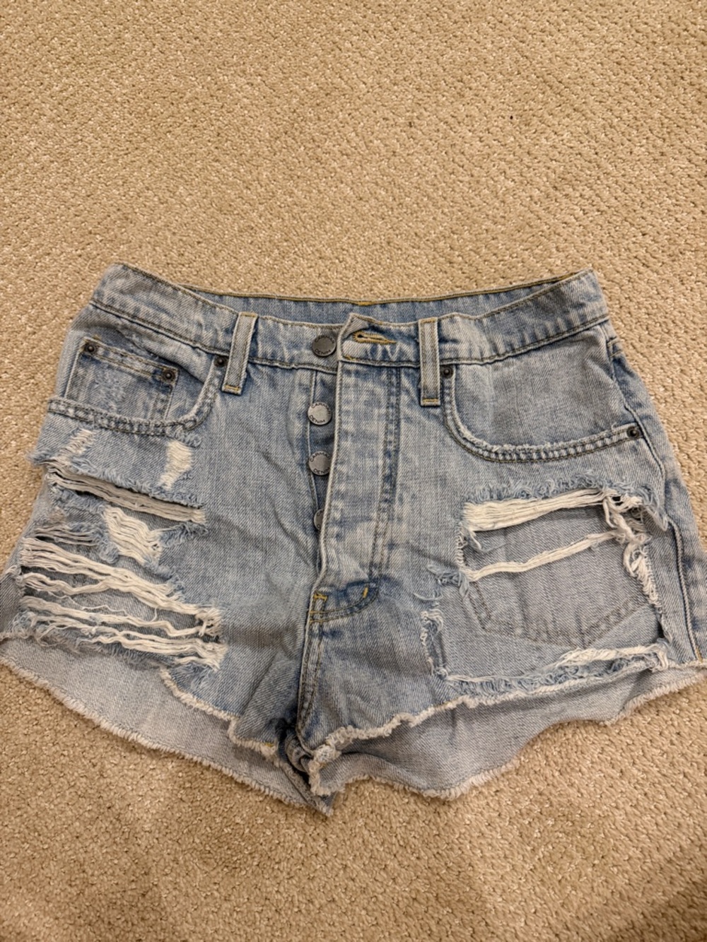 Carmar Denim Distressed Light Blue Denim Women's Shorts